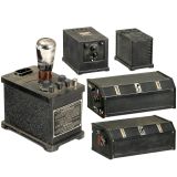 3 Philips Radios and 2 Power Supplies, c. 1929