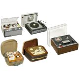 Lot of Vintage Tape Recorders and Record-Players