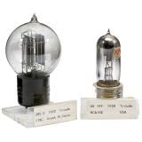 2 Early Triode Tubes