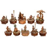 10 Carved Wood Musical Boxes