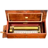 Rare Key-Wind Grand Format Forte Piano Musical Box by Nicole Frè