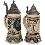 2 Musical Bier Steins, c. 1925