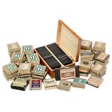 Large Lot 8,5x8,5cm Slides and Projector, c. 1925