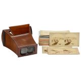 Stereo Viewer with approx. 75 Stereo Cards 9 x 18 cm