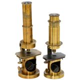 2 Small German Drum-Type Microscopes, c. 1865