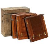 3 Large Wooden Double Cassettes, c. 1865