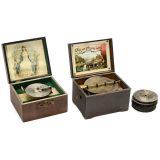 2 Disc Musical Boxes, c. 1900