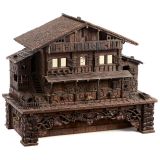 Musical Swiss Chalet Gentleman's Cabinet, c. 1890