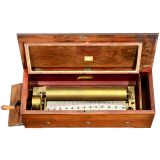 Rare Key-Wind Grand Format Forte Piano Musical Box by Nicole Frè