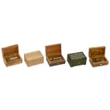 5 Swiss Reuge 50 Musical Boxes, c. 1980