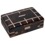 Early Tortoiseshell and Gold Musical Snuff Box bx F. Nicole, c. 