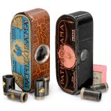 2 x Pathéorama with 7 Film Rolls, c. 1910