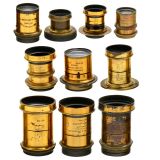 9 Brass Lenses from England, c. 1870–99