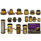 18 Brass Lenses (Various), 1870 onwards