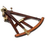 19-inch Radius Mahogany Hadley's Quadrant or Octant by George Ad