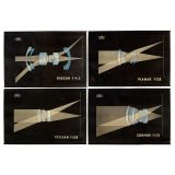 4 Cut-Away Diagrams by Carl Zeiss, c. 1952