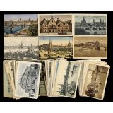 9x14cm Postcards of Düsseldorf, Dresden and Frankfurt