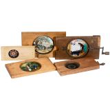 5 Wood-Mounted Magic Lantern Slides, 1880 onwards
