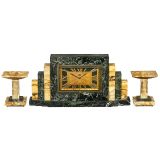 ATO Electric Art-Deco Clock Garniture, c. 1925