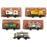 5 Märklin 314 Tank Wagons, c. 1950