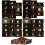22 Early Mechanical Magic Lantern Single Rackwork Slides 4 x 7 i