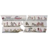 6 Early French Magic Lantern Slides, c. 1750