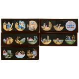 5 Magic Lantern Strips by Newton, London, c. 1890