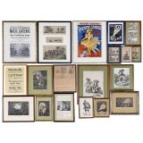 Large Lot of Magic Lantern Pictures and Ephemera
