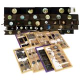 59 Mechanical Magic Lantern Slides in Wood Cases