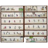 Series of 12 Magic Lantern Slides by Rose, Nürnberg, c. 1810