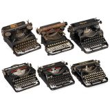 6 Small Mechanical Typewriters