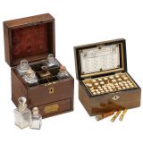 2 Small Traveling Medicine Chests, 19th Century