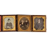 3 Daguerreotypes (1/8 Plates), c. 1845-50