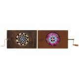 2 Hand-Painted Magic Lantern Chromatropes 4 3/4 x 7 4/5 in. (12 