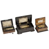 3 Large Tabatière Musical Boxes, c. 1890-1900