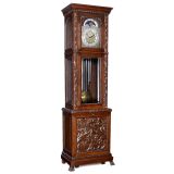 Winterhalder & Hofmeister Hall Clock with Polyphon Movement, c. 