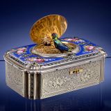 Fine Silver-Gilt and Enamel Singing Bird Box Automaton by Charle