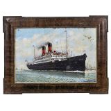 Advertising Sign for the Scandinavian-American-Line 