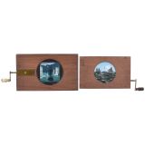 2 Single Rackwork Slides of Sailing Ships, c. 1880
