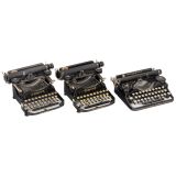 3 Portable Typewriters, c. 1930
