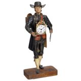 Black Forest Figural Clock Peddler Timepiece, c. 1870