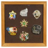 7 Cologne Carnival Medals with Gramophone Motifs