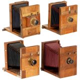 4 Field Cameras 13 x 18 cm, c. 1870–80