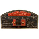 Painted Advertising Sign for Rieman & Cos. Photographic Atelie
