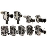 9 Bolex Double-8 Movie Cameras, 1955–65