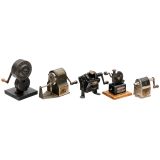 5 Antique Mechanical Pencil Sharpeners