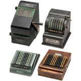 4 American Mechanical Adding Machines