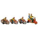 3 Motorcycles and a Scooter by Technofix, c. 1960
