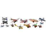 13 Toy Airplanes and Helicopters, c. 1955