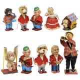 10 Japanese Spring-Driven Toys, 1960s